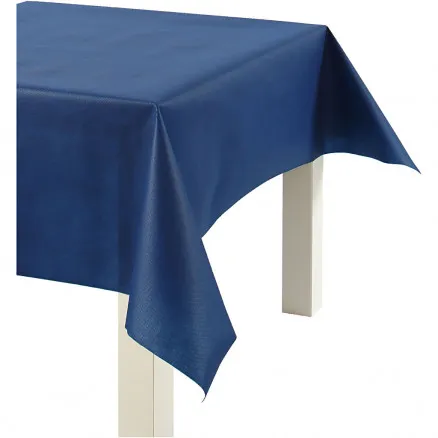 Tischdecke aus imitiertem Stoff, dunkelblau, B: 125 cm, 70 g, 10 m/1 Rolle.