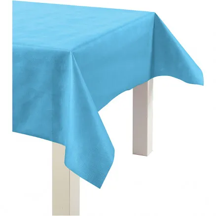 Tischdecke aus imitiertem Stoff, türkis, B: 125 cm, 70 g, 10 m/ 1 Rolle.