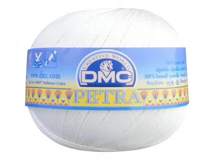 DMC Petra Nr. 8 Häkelgarn Unicolor 54460 Rohweiss