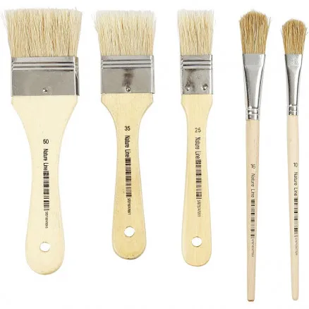 Lackpinsel, L: 18,5–21,5 cm, B: 13–50 mm, flach, 10 Stk./1 Pkg.